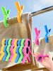 4/8/12/16/24/32pcs Assorted Color Beach Towel Clips, Plastic Clothes Clips, Windproof Beach Towel Clips, Hanger Clips, Strong Spring Clips, Beach Chair Towel Clips, Sock Clips, Used For Fixing Towels, Blankets, Quilts, Suitable For Home And Travel Use